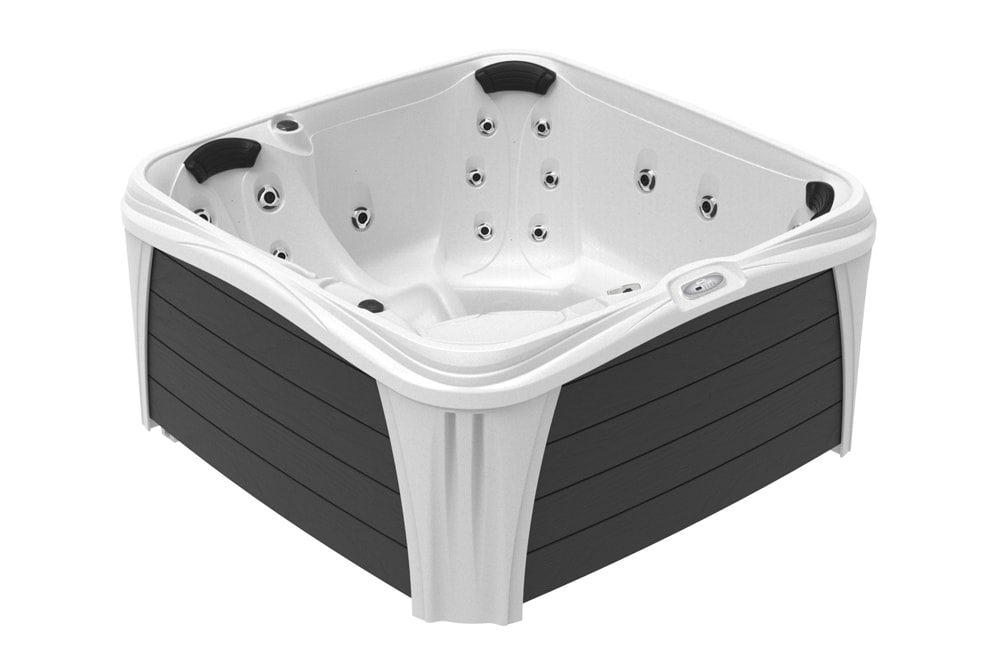 Square hot tub in 